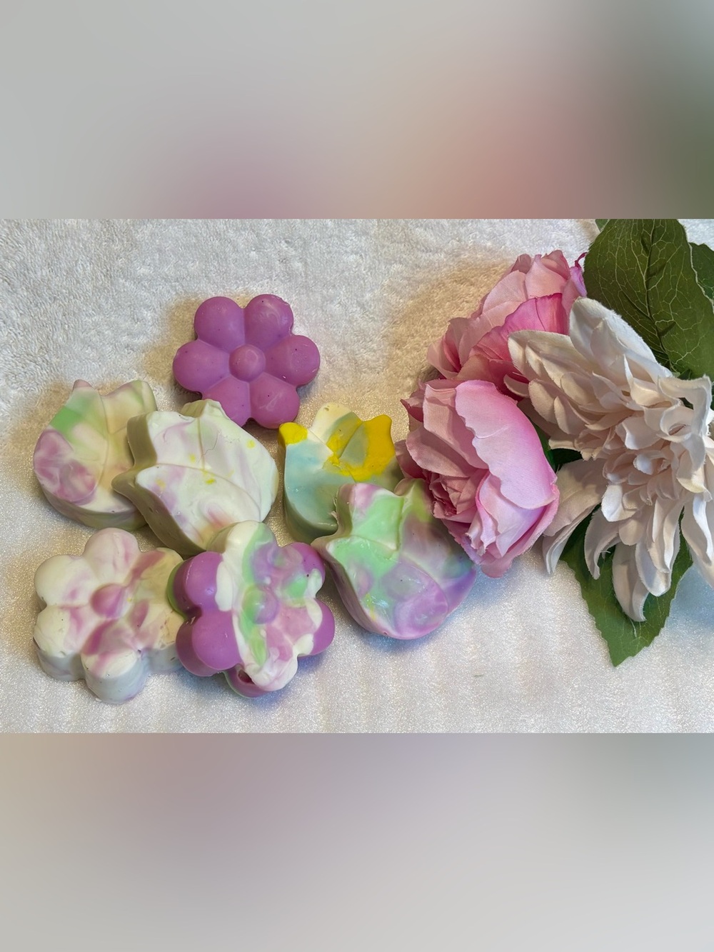 Hand crafted set of two artisan vegan guest-sized soaps.  Choose your designs. - Picture 2 of 5
